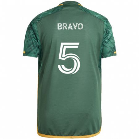 Kandiny Kinder Claudio Bravo #5 Grün Orange Heimtrikot Trikot 2024/25 T-Shirt