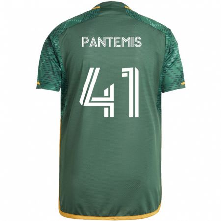 Kandiny Kinder James Pantemis #41 Grün Orange Heimtrikot Trikot 2024/25 T-Shirt