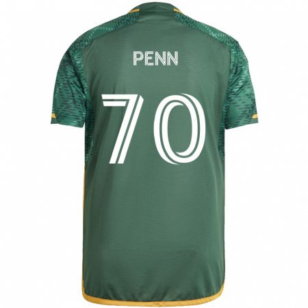 Kandiny Kinder Josh Penn #70 Grün Orange Heimtrikot Trikot 2024/25 T-Shirt