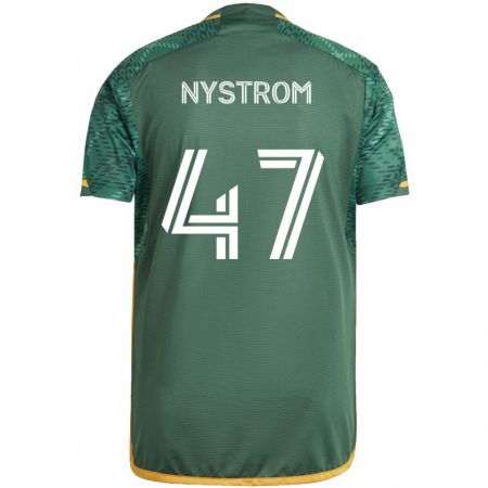 Kandiny Kinder Maximo Nystrom #47 Grün Orange Heimtrikot Trikot 2024/25 T-Shirt