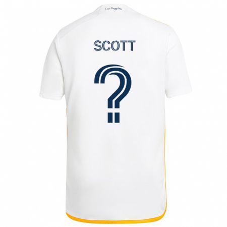 Kandiny Kinder Brady Scott #0 Weiß Gelb Heimtrikot Trikot 2024/25 T-Shirt