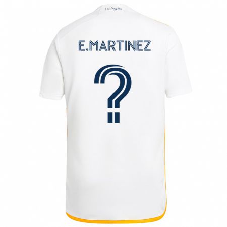 Kandiny Kinder Enrique Martinez #0 Weiß Gelb Heimtrikot Trikot 2024/25 T-Shirt