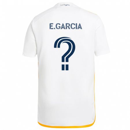 Kandiny Kinder Emiliano Garcia #0 Weiß Gelb Heimtrikot Trikot 2024/25 T-Shirt