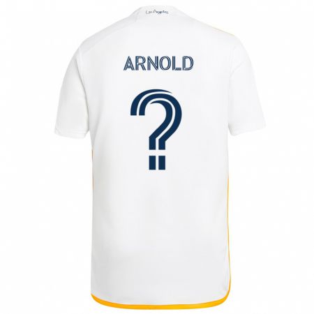 Kandiny Kinder Gabriel Arnold #0 Weiß Gelb Heimtrikot Trikot 2024/25 T-Shirt