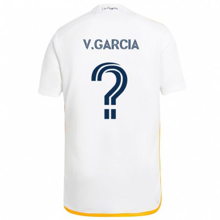 Kandiny Kinder Vicente Garcia #0 Weiß Gelb Heimtrikot Trikot 2024/25 T-Shirt