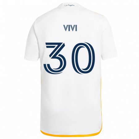 Kandiny Kinder Gino Vivi #30 Weiß Gelb Heimtrikot Trikot 2024/25 T-Shirt