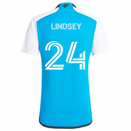 Kandiny Kinder Jaylin Lindsey #24 Blau Weiss Heimtrikot Trikot 2024/25 T-Shirt