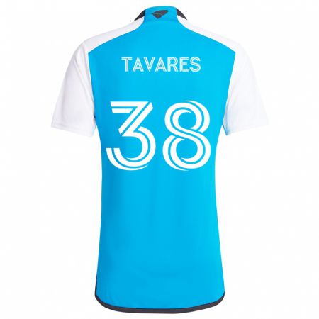 Kandiny Kinder Iuri Tavares #38 Blau Weiss Heimtrikot Trikot 2024/25 T-Shirt