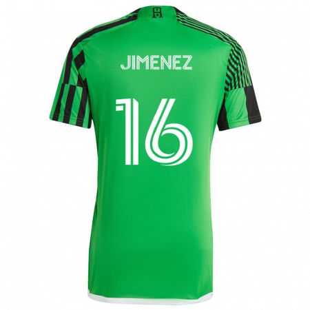 Kandiny Kinder Héctor Jiménez #16 Grün Schwarz Heimtrikot Trikot 2024/25 T-Shirt