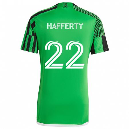 Kandiny Kinder Joe Hafferty #22 Grün Schwarz Heimtrikot Trikot 2024/25 T-Shirt