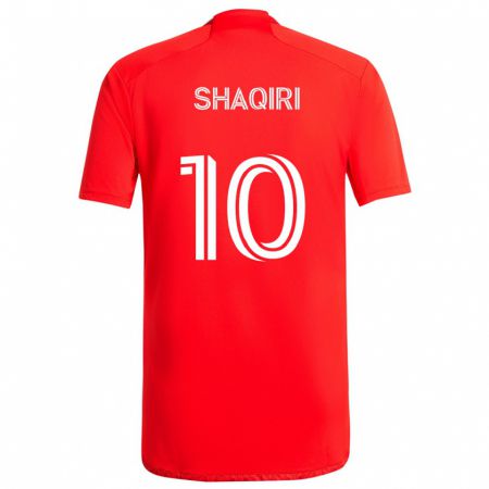 Kandiny Kinder Xherdan Shaqiri #10 Rot-Weiss Heimtrikot Trikot 2024/25 T-Shirt