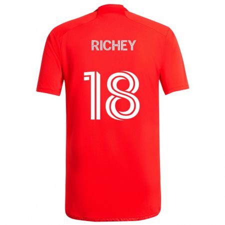 Kandiny Kinder Spencer Richey #18 Rot-Weiss Heimtrikot Trikot 2024/25 T-Shirt