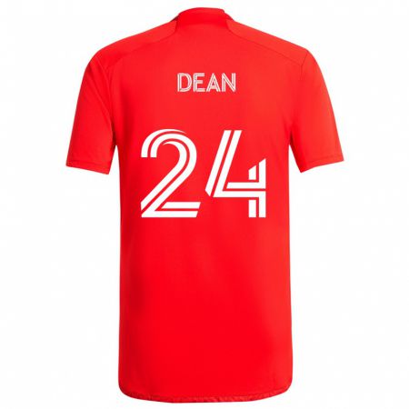 Kandiny Kinder Jonathan Dean #24 Rot-Weiss Heimtrikot Trikot 2024/25 T-Shirt