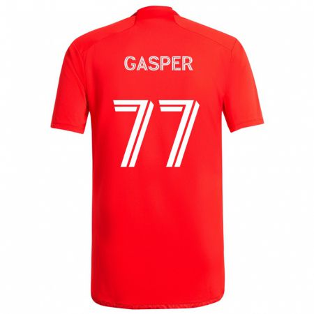 Kandiny Kinder Chase Gasper #77 Rot-Weiss Heimtrikot Trikot 2024/25 T-Shirt