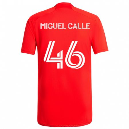 Kandiny Kinder Juan Miguel Calle #46 Rot-Weiss Heimtrikot Trikot 2024/25 T-Shirt