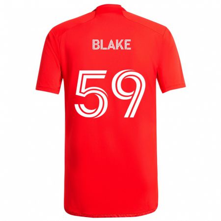 Kandiny Kinder Romain Blake #59 Rot-Weiss Heimtrikot Trikot 2024/25 T-Shirt