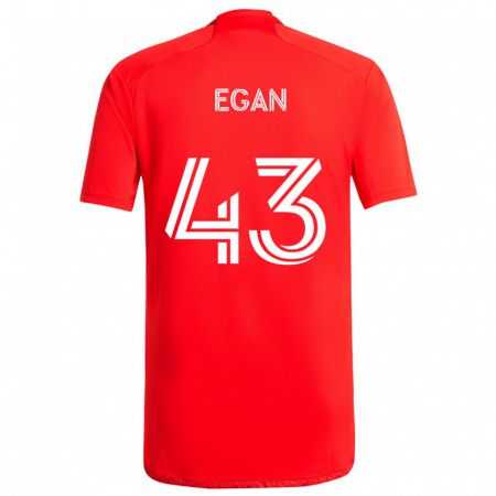 Kandiny Kinder Noah Egan #43 Rot-Weiss Heimtrikot Trikot 2024/25 T-Shirt