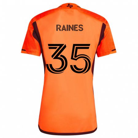 Kandiny Kinder Brooklyn Raines #35 Orange Schwarz Heimtrikot Trikot 2024/25 T-Shirt