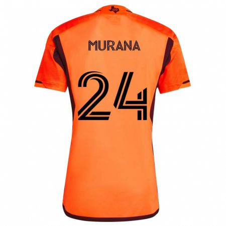 Kandiny Kinder Mujeeb Murana #24 Orange Schwarz Heimtrikot Trikot 2024/25 T-Shirt