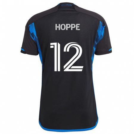 Kandiny Kinder Matthew Hoppe #12 Blau Schwarz Heimtrikot Trikot 2024/25 T-Shirt