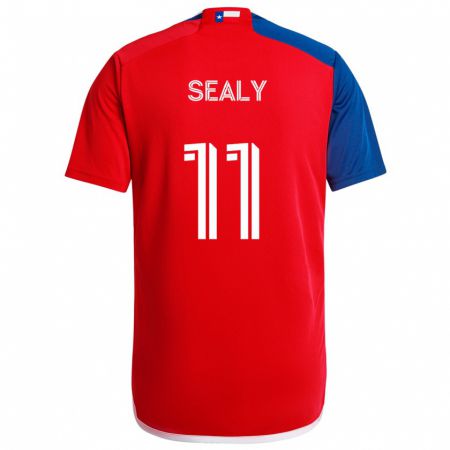 Kandiny Kinder Dante Sealy #11 Blau Rot Heimtrikot Trikot 2024/25 T-Shirt