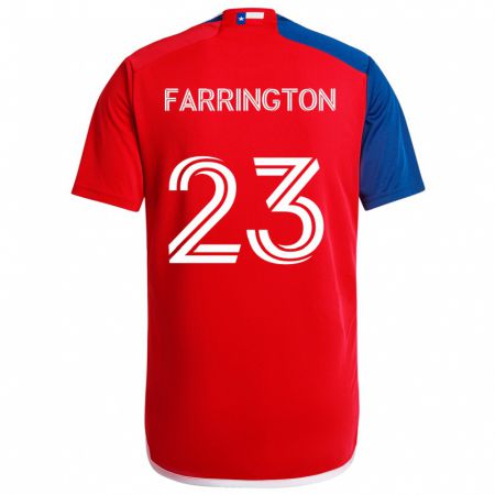 Kandiny Kinder Logan Farrington #23 Blau Rot Heimtrikot Trikot 2024/25 T-Shirt