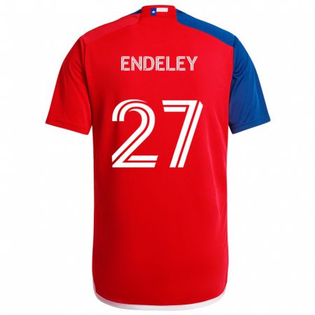 Kandiny Kinder Herbert Endeley #27 Blau Rot Heimtrikot Trikot 2024/25 T-Shirt