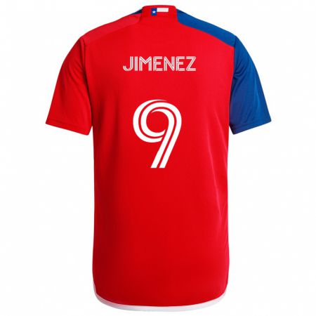 Kandiny Kinder Jesús Jiménez #9 Blau Rot Heimtrikot Trikot 2024/25 T-Shirt