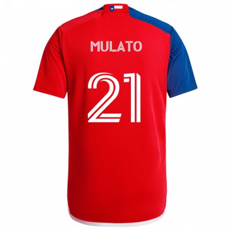 Kandiny Kinder José Mulato #21 Blau Rot Heimtrikot Trikot 2024/25 T-Shirt