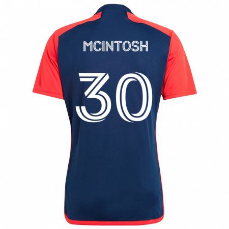 Kandiny Kinder Damario Mcintosh #30 Blau Rot Heimtrikot Trikot 2024/25 T-Shirt