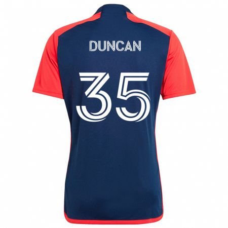 Kandiny Kinder Nakye Greenidge-Duncan #35 Blau Rot Heimtrikot Trikot 2024/25 T-Shirt