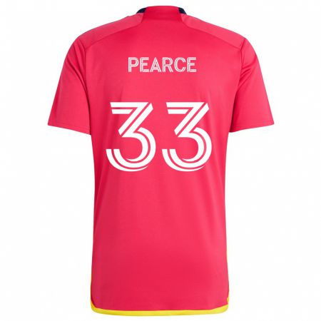 Kandiny Kinder Tyson Pearce #33 Rot Blau Heimtrikot Trikot 2024/25 T-Shirt