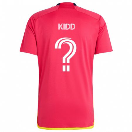 Kandiny Kinder Matteo Kidd #0 Rot Blau Heimtrikot Trikot 2024/25 T-Shirt