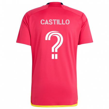 Kandiny Kinder Jayson Castillo #0 Rot Blau Heimtrikot Trikot 2024/25 T-Shirt