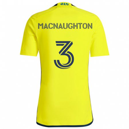 Kandiny Kinder Lukas Macnaughton #3 Gelb Blau Heimtrikot Trikot 2024/25 T-Shirt