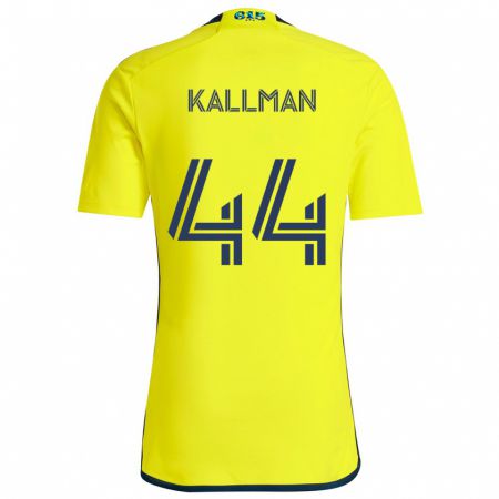 Kandiny Kinder Brent Kallman #44 Gelb Blau Heimtrikot Trikot 2024/25 T-Shirt