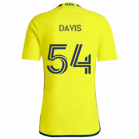 Kandiny Kinder Sean Davis #54 Gelb Blau Heimtrikot Trikot 2024/25 T-Shirt