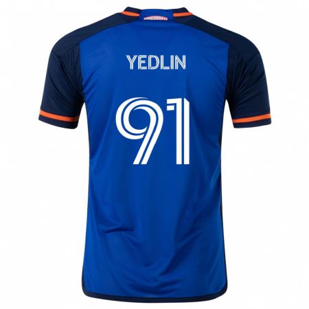 Kandiny Kinder Deandre Yedlin #91 Blau Weiss Heimtrikot Trikot 2024/25 T-Shirt