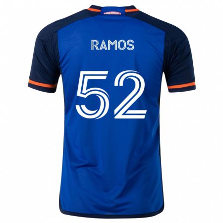 Kandiny Kinder Yair Ramos #52 Blau Weiss Heimtrikot Trikot 2024/25 T-Shirt