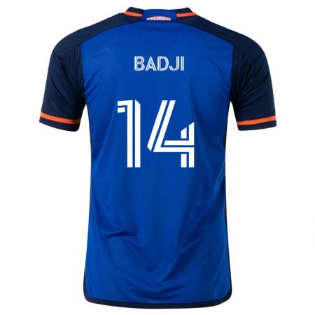 Kandiny Kinder Dominique Badji #14 Blau Weiss Heimtrikot Trikot 2024/25 T-Shirt