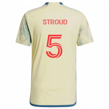 Kandiny Kinder Peter Stroud #5 Gelb Rot Blau Heimtrikot Trikot 2024/25 T-Shirt