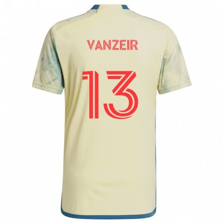 Kandiny Kinder Dante Vanzeir #13 Gelb Rot Blau Heimtrikot Trikot 2024/25 T-Shirt