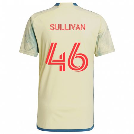 Kandiny Kinder Dylan Sullivan #46 Gelb Rot Blau Heimtrikot Trikot 2024/25 T-Shirt