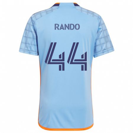 Kandiny Kinder Alex Rando #44 Blau Orange Heimtrikot Trikot 2024/25 T-Shirt