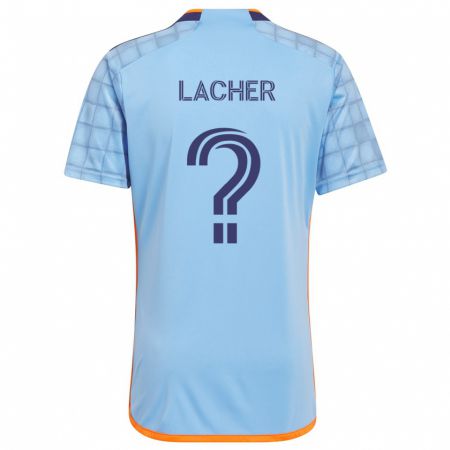 Kandiny Kinder Julien Lacher #0 Blau Orange Heimtrikot Trikot 2024/25 T-Shirt