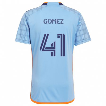 Kandiny Kinder Julián Gómez #41 Blau Orange Heimtrikot Trikot 2024/25 T-Shirt