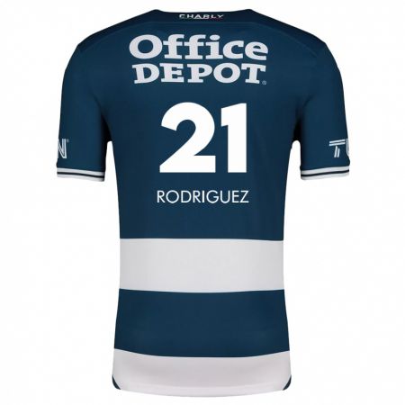 Kandiny Kinder Valentín Rodríguez #21 Blau Weiss Heimtrikot Trikot 2024/25 T-Shirt