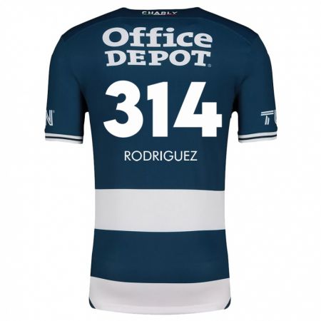 Kandiny Kinder Alan Rodríguez #314 Blau Weiss Heimtrikot Trikot 2024/25 T-Shirt