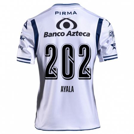 Kandiny Kinder Diego Ayala #202 Weiß Marineblau Heimtrikot Trikot 2024/25 T-Shirt