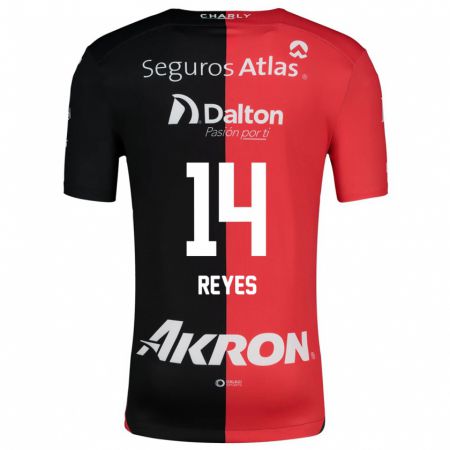 Kandiny Kinder Luis Reyes #14 Rot Schwarz Heimtrikot Trikot 2024/25 T-Shirt